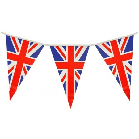 Union Jack/UK/Groot Brittanie vlaggenlijnen 7 meter