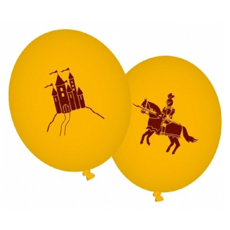 Zakje met 16x stuks Ridders feest thema ballonnen