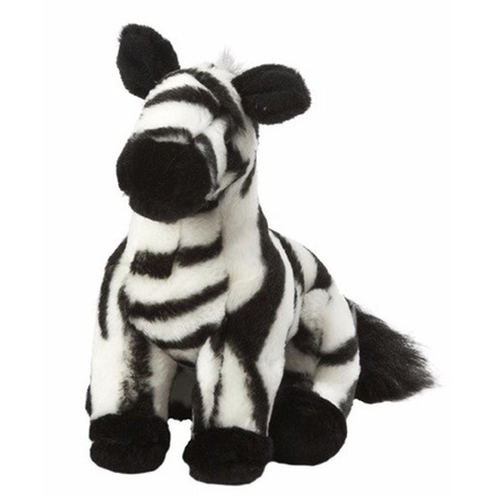 Dierentuindier knuffel zebra 18 cm