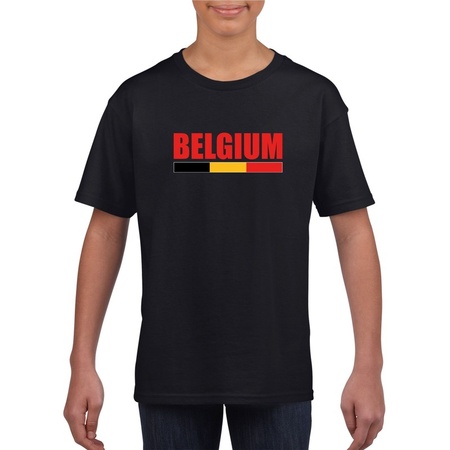 Zwart Belgium supporter shirt kinderen
