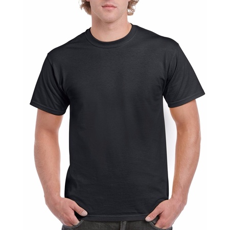 volume vraag naar Ruwe slaap Zwarte katoenen t-shirts voor heren 200 grams - Primodo warenhuis