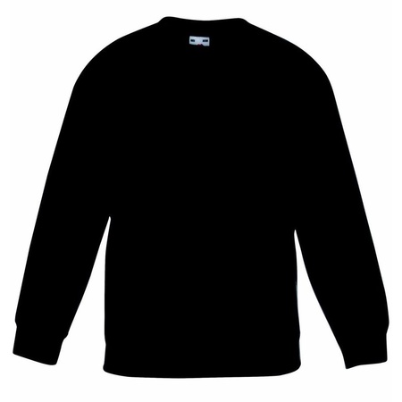 Black cotton blend sweater for boys